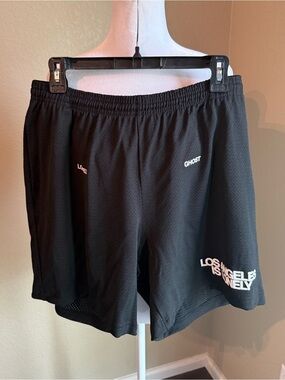 Lonely ghost Los Angeles Black Mesh Athletic Shorts